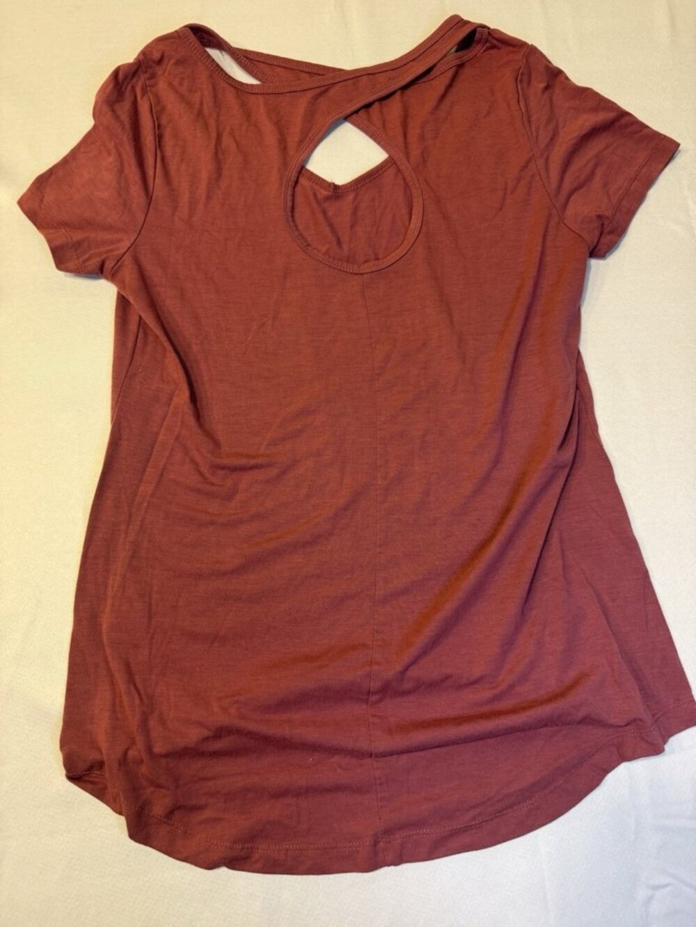 BCG Maroon Top Cross Back Size M